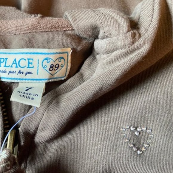 2/$55 Children's Place Brown Hoodie Dress Girls Size 7 NWT - Picture 10 of 11